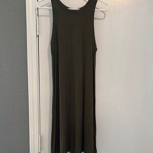 Olive Green Sleeveless Dress
